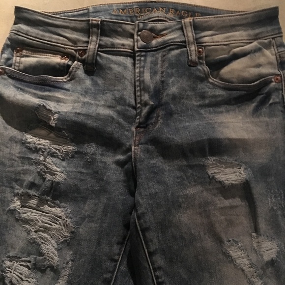 Men’s Blue Ripped skinny jeans - Picture 4 of 7